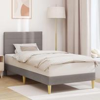 Lovos rėmas su galvūgalio Taupe 90 x 190 cm audinys