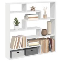 Sieninė lentyna, 7 skyrių, baltos, mediena, kubo formos