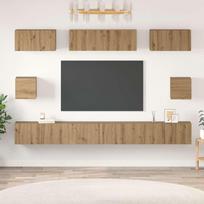 TV spintelių komplektas 8 pcs Amatininkų ąžuolas