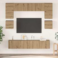 TV spintelių komplektas 8 pcs Amatininkų ąžuolas