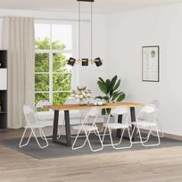 Sulankstoma kėdė 8 pcs Baltas 48 x 43,5 x 81 cm Dirbtinė oda