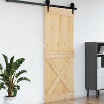 Duris NARVIK Natūrali 90 x 210 cm Kietos pušies medžio durys