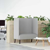 Aukštos nugaros sofa 101cm Debesų pilka audinys