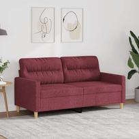 Dvivietė sofa, raudonojo vyno spalvos, 140cm, audinys