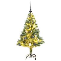 Dirbtinė Kalėdų eglutė su 150 LED, žaisliukais ir sniegu, 150cm
