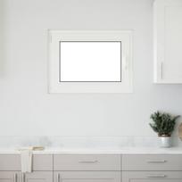 Požeminio lango RISOR Baltas 80 x 50 cm PVC ir stiklas
