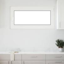 Požeminio lango RISOR Baltas 120 x 60 cm PVC ir stiklas
