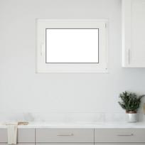 Požeminio lango RISOR Antracitas 80 x 50 cm PVC ir stiklas