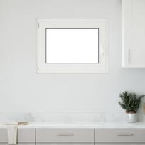 Požeminio lango RISOR Antracitas 80 x 60 cm PVC ir stiklas