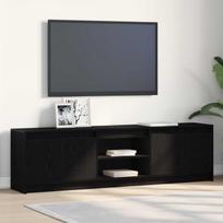 TV vienetai 2 pcs Juoda 180 x 34 x 50 cm Apdirbta mediena