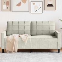 Dvivietė sofa, kreminės spalvos, 140cm, aksomas