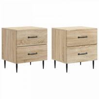 Šalia lovos spintelė 2 pcs Sonoma ąžuolas 43 x 34,5 x 47,5 cm