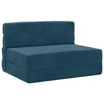 Sulankstomas Sofas-Lova Mėlyna 190 x 70 x 15 cm Aksomas