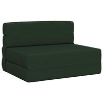 Sulankstomas Sofas-Lova Tamsiai žalia 190 x 70 x 15 cm audinys
