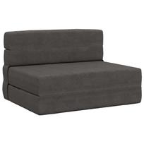 Sulankstomas Sofas-Lova Tamsiai pilka 190 x 70 x 15 cm