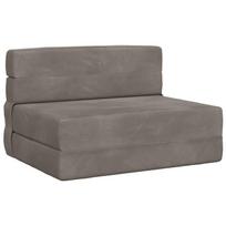 Sulankstomas Sofas-Lova Šviesiai pilka 190 x 100 x 15 cm