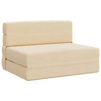 Sulankstomas Sofas-Lova Kreminė 190 x 100 x 15 cm