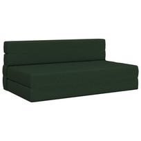 Sulankstomas Sofas-Lova Tamsiai žalia 203 x 152 x 15 cm audinys