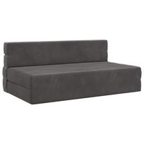 Sulankstomas Sofas-Lova Tamsiai pilka 203 x 152 x 15 cm Aksomas