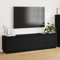 Televizoriaus spintelė su LED Juodas ąžuolas 180 x 38 x 49 cm