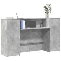 Registratūra, betono pilkas, 180x50x103,5 cm, apdirbta mediena