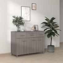 Šoninė spintelė HAMAR, šviesiai pilka, 113x40x80cm, pušis