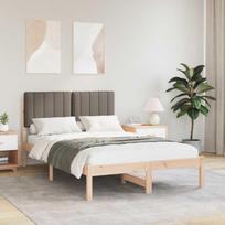 Lovo rėmas su apmuštu galvūgaliu Natūrali ir taupe 120 x 200 cm