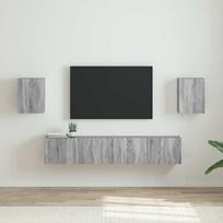 TV sieninė spintelė 2 pcs Pilkas Sonoma 30 x 31 x 40 cm
