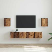 TV sieninė spintelė 2 pcs Senovinis medis 30 x 31 x 40 cm