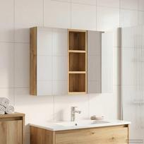 Vonios spintos komplektas su lentyna 3 pcs 80 x 10,5 x 50 cm