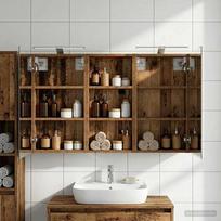Vonios spintos komplektas su lentyna 3 pcs 110 x 10,5 x 60,5 cm