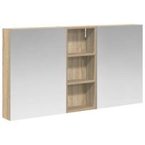 Vonios spintos komplektas su lentyna 3 pcs 130 x 14,5 x 70 cm
