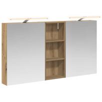 Vonios spintos komplektas su lentyna 3 pcs 130 x 14,5 x 70 cm