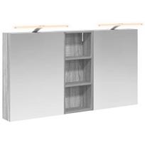 Vonios spintos komplektas su lentyna 3 pcs 130 x 14,5 x 70 cm