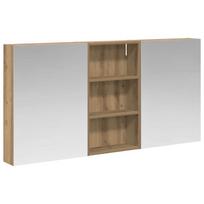 Vonios spintos komplektas su lentyna 3 pcs 140 x 14,5 x 70 cm