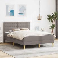 Lovos rėmas su čiužiniu Taupe 140 x 190 cm audinys