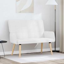 Dviejų vietų sofa Baltas 115 x 61 x 87 cm audinys