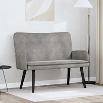 Dviejų vietų sofa Šviesiai pilka 115 x 61 x 87 cm Aksomas