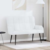 Dviejų vietų sofa Baltas 115 x 61 x 87 cm audinys