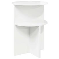 Šoninis stalas su saugykla Itin blizgi balta Ø 39,5 x 55 cm