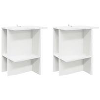 Kavos staliukas 2 pcs Balta 40 x 30 x 49 cm Apdirbta mediena