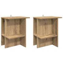 Kavos staliukas 2 pcs Artisano ąžuolo 40 x 30 x 49 cm