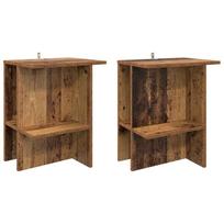 Kavos staliukas 2 pcs Sendintos medienos 40 x 30 x 49 cm