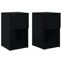 Lovos spintelė 2 pcs Juodojo ąžuolo 29 x 31,5 x 49 cm