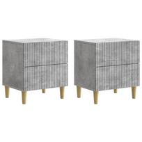 Šalia lovos spintelė 2 pcs Betono pilka 43 x 34,5 x 48 cm