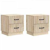 Šalia lovos spintelė 2 pcs Sonoma ąžuolas 43 x 34,5 x 44,5 cm