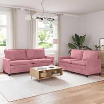 Sofos komplektas 2 pcs Rožinė Aksomas