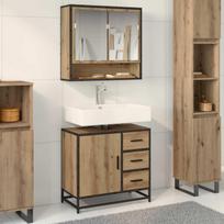 Vonios spintelė su stalčių Amatininkų ąžuolas 65 x 33 x 60 cm