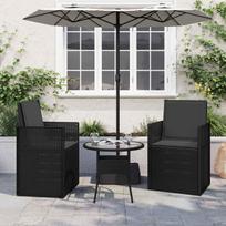 Sėdynės ir nugaros pagalvėlės 2 pcs Antracito 47 x 45 x 2 cm