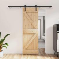 Slankios durys Natūrali ir juoda 70 x 210 cm